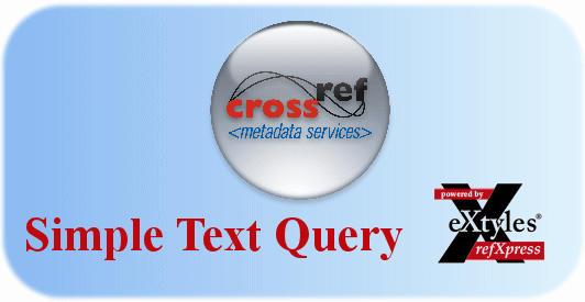 Simple Text Query Form by Crossref
